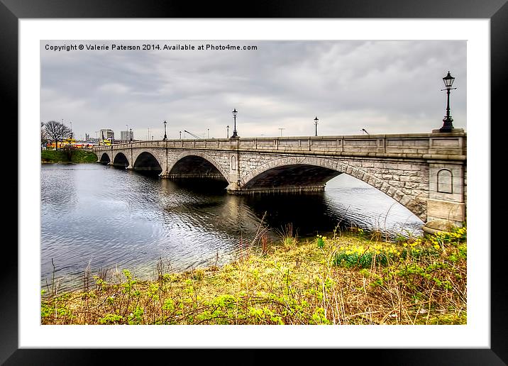 Victoria Bridge Framed Mounted Print by Valerie Paterson