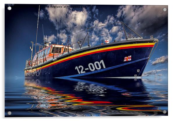 Lifeboat Acrylic by Thanet Photos