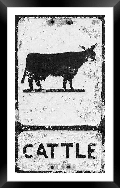 Cattle Sign Framed Mounted Print by Graham Prentice