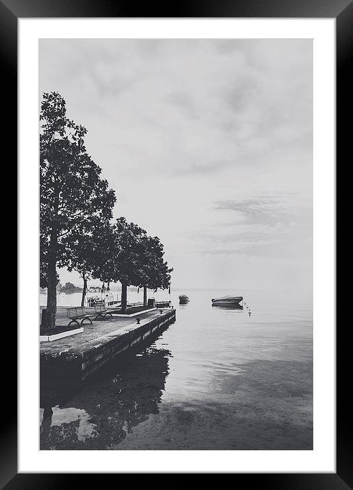 The peace on the lake Framed Mounted Print by Chiara Cattaruzzi