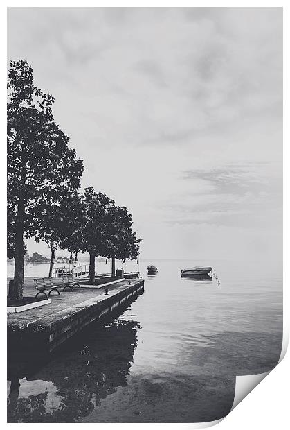 The peace on the lake Print by Chiara Cattaruzzi