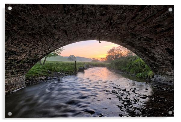 Knowl Water, North Devon. Acrylic by Dave Wilkinson North Devon Ph