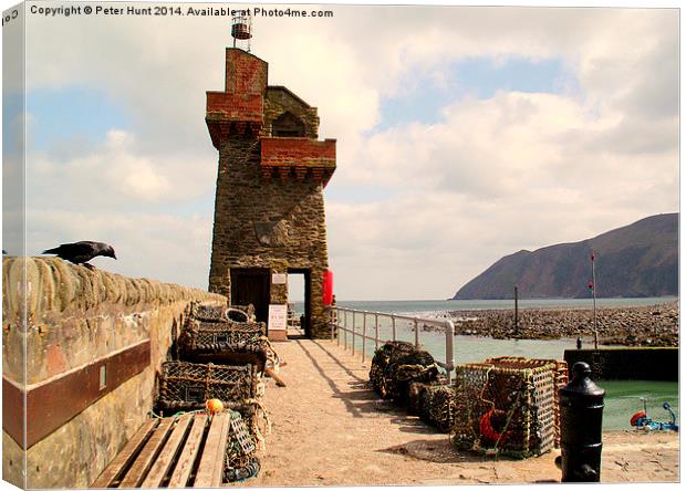 Lynmouth Harbour Wall Canvas Print by Peter F Hunt