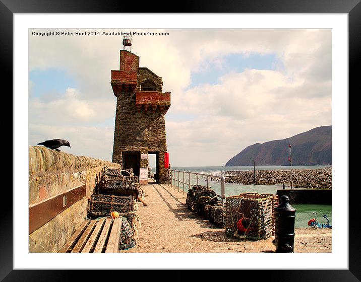 Lynmouth Harbour Wall Framed Mounted Print by Peter F Hunt
