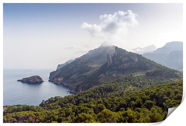 Mallorca coast north from Torre Picada Print by Gary Eason