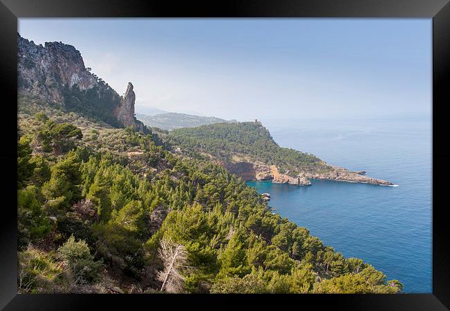 Mallorca coastal view Framed Print by Gary Eason