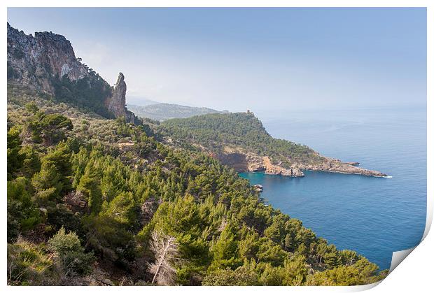 Mallorca coastal view Print by Gary Eason