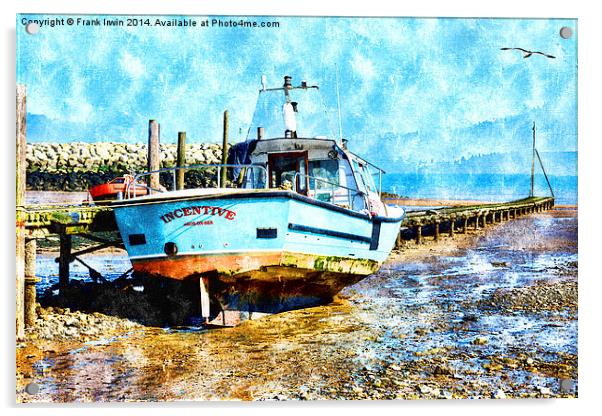 Rhos-on-Sea as a watercolour Acrylic by Frank Irwin