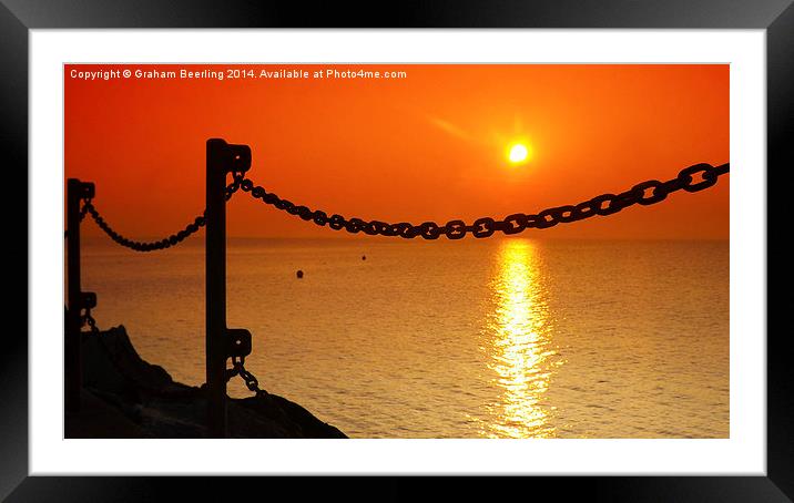 Evening Sunset at Herne Bay Framed Mounted Print by Graham Beerling