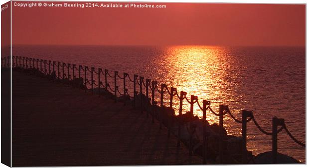 Evening Sunset at Herne Bay Canvas Print by Graham Beerling