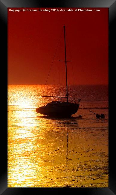 Evening Sunset at Herne Bay Framed Print by Graham Beerling