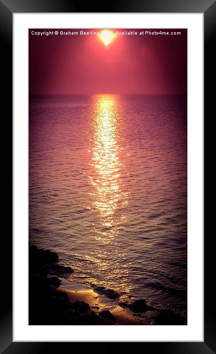 Evening Sunset Framed Mounted Print by Graham Beerling