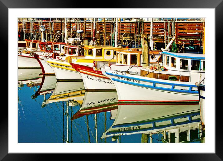 The Crab Fleet Framed Mounted Print by Bill Gallagher