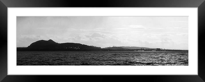 CANVAS OF EDINBURGH:Panoramic sea view Framed Mounted Print by Kevin Dobie