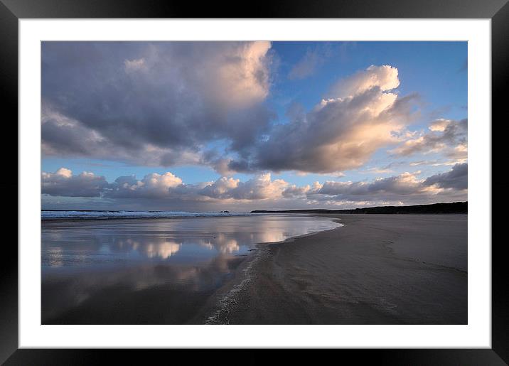 Cloud Reflections Hayle Sands Framed Mounted Print by Rosie Spooner