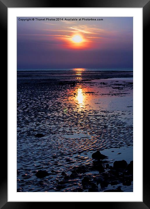 Beach sunset Framed Mounted Print by Thanet Photos