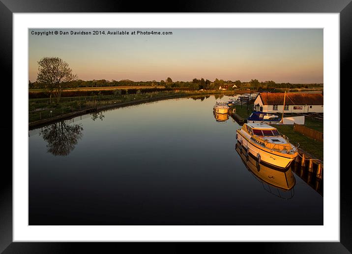 View from Acle Bridge Framed Mounted Print by Dan Davidson