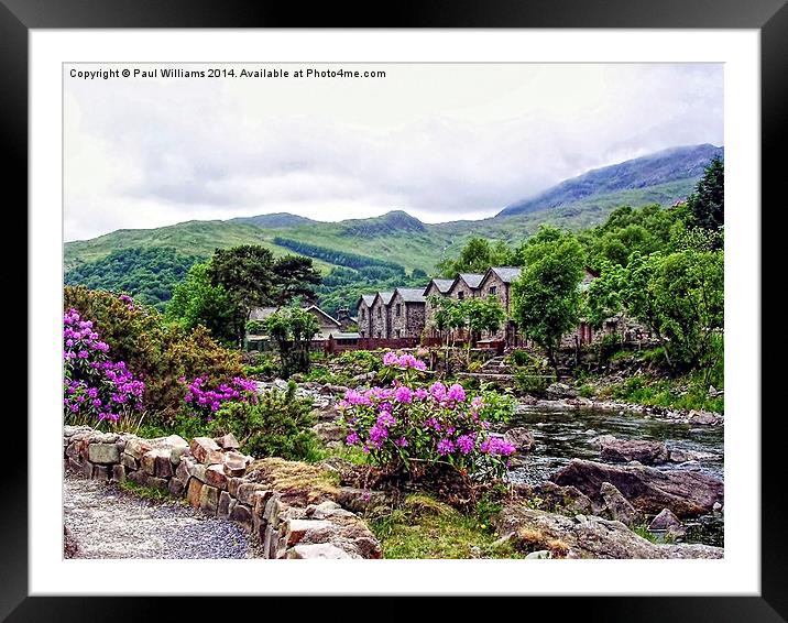 The Nant Gwynant at Beddgelert Framed Mounted Print by Paul Williams