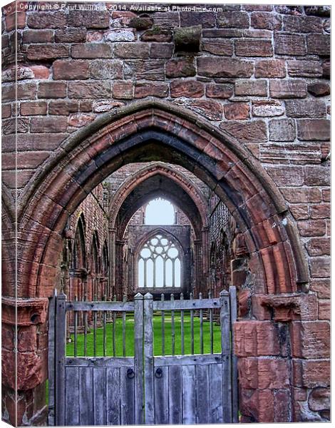 Gate to Sweetheart Abbey Canvas Print by Paul Williams