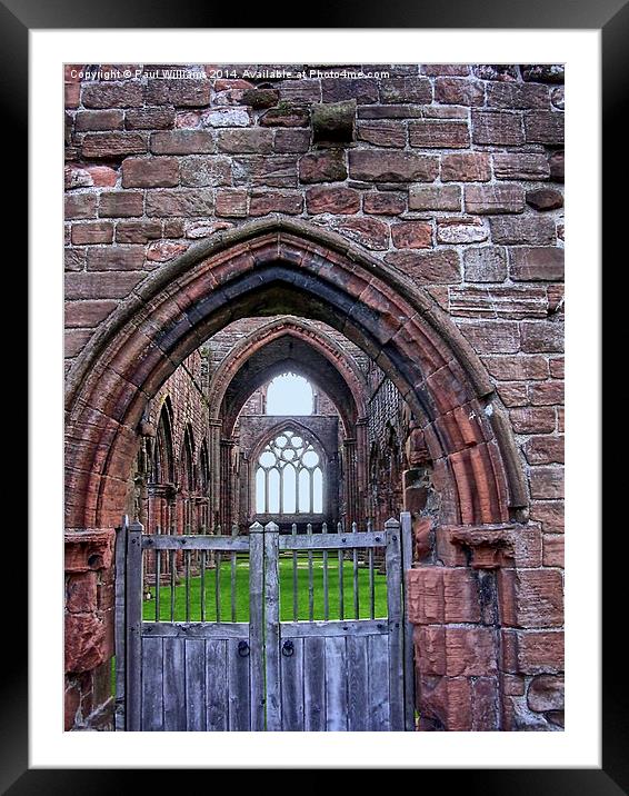 Gate to Sweetheart Abbey Framed Mounted Print by Paul Williams