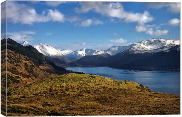 Snowy Mountains of Scotland Canvas Print by Jacqi Elmslie