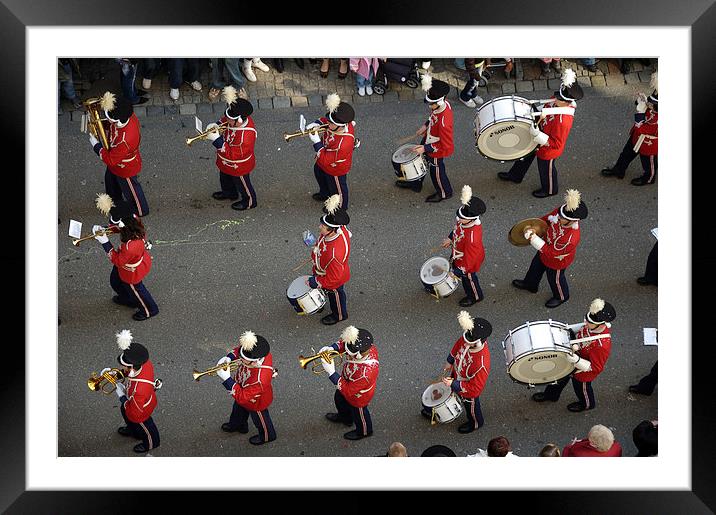 Marching band at german carnival Framed Mounted Print by Matthias Hauser