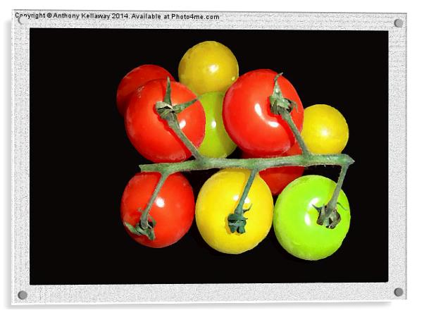 COLOURED TOMATOES Acrylic by Anthony Kellaway
