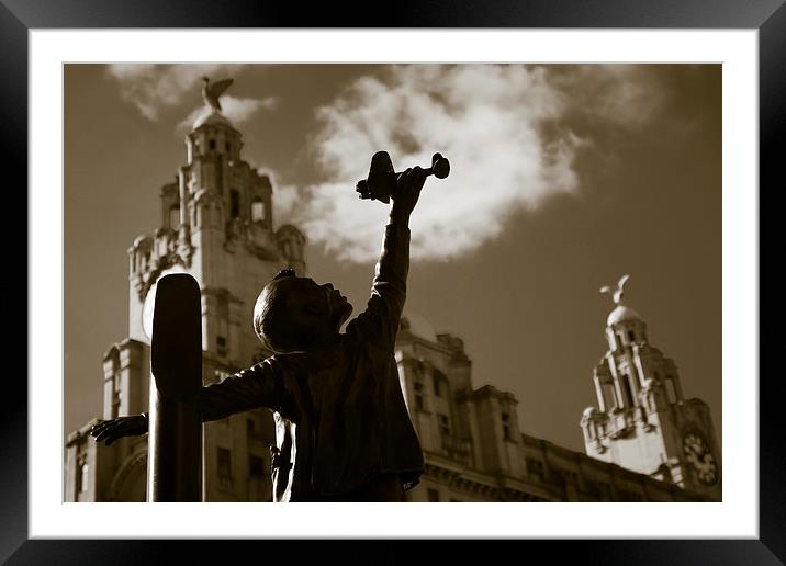 Blitz memorial in Liverpool Framed Mounted Print by Jason Wells