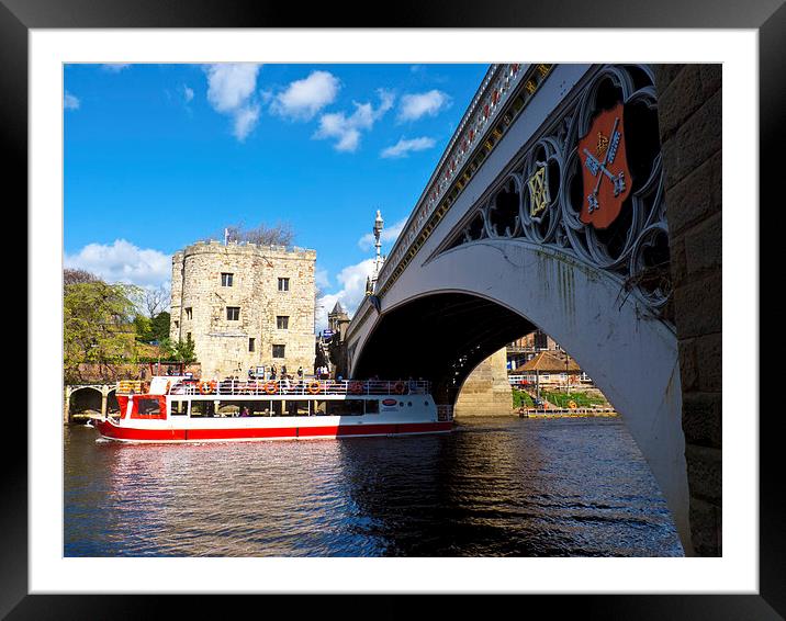 York. Lendal bridge and tower across the river Ous Framed Mounted Print by Robert Gipson