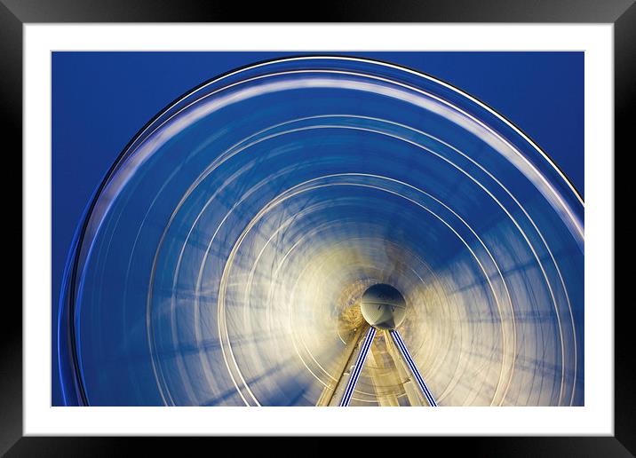 Liverpool wheel in blue hour Framed Mounted Print by Jason Wells