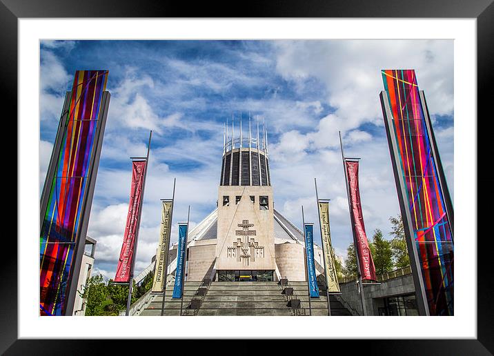 Metropolitan cathedral Liverpool Framed Mounted Print by Jason Wells