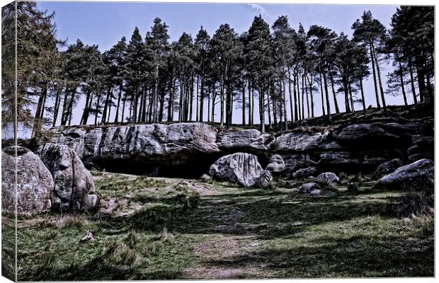 St Cuthberts Cave, Northumberland Canvas Print by Julia Whitnall