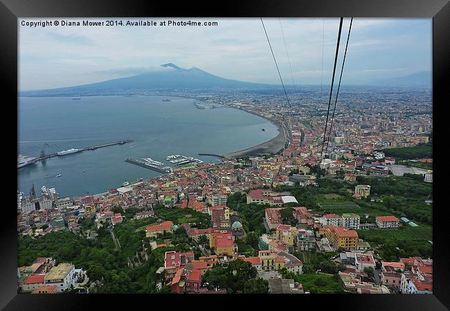 The Bay of Naples Framed Print by Diana Mower