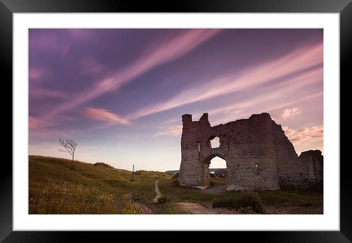 Pennard castle Swansea Framed Mounted Print by Leighton Collins
