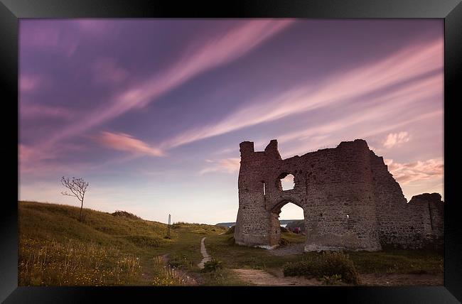Pennard castle Swansea Framed Print by Leighton Collins