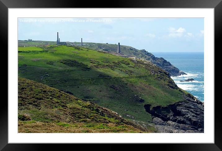 Old Cornish Mines Framed Mounted Print by Peter Farrington