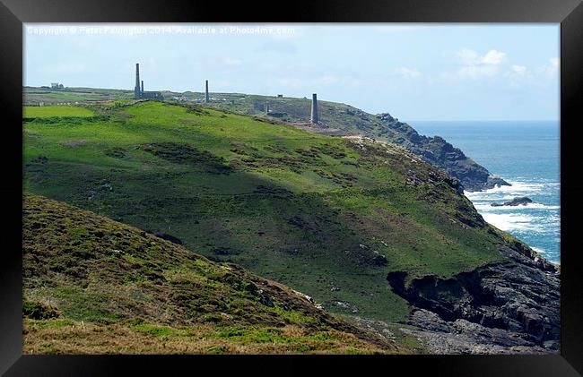 Old Cornish Mines Framed Print by Peter Farrington