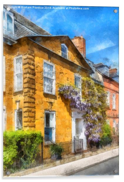 Cotswold Town House With Wisteria Acrylic by Graham Prentice
