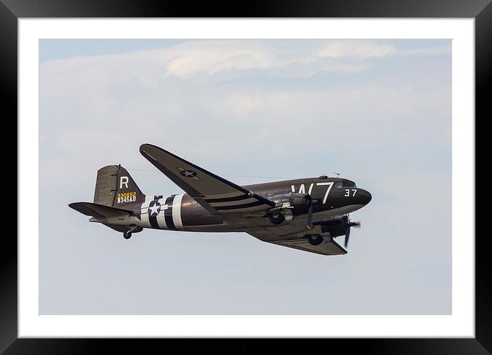 Douglas C-47 Dakota Whiskey 7 Framed Mounted Print by Derek Beattie