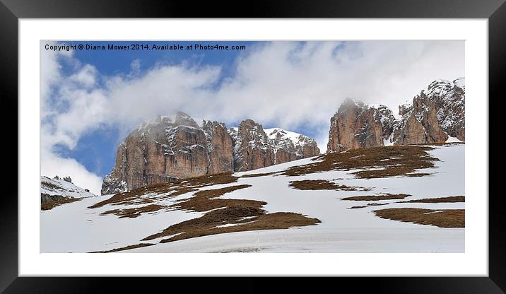Dolomites Framed Mounted Print by Diana Mower