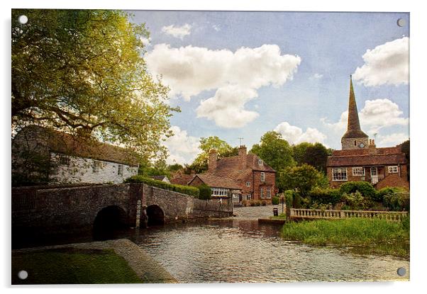 Eynsford Village Acrylic by Dawn Cox