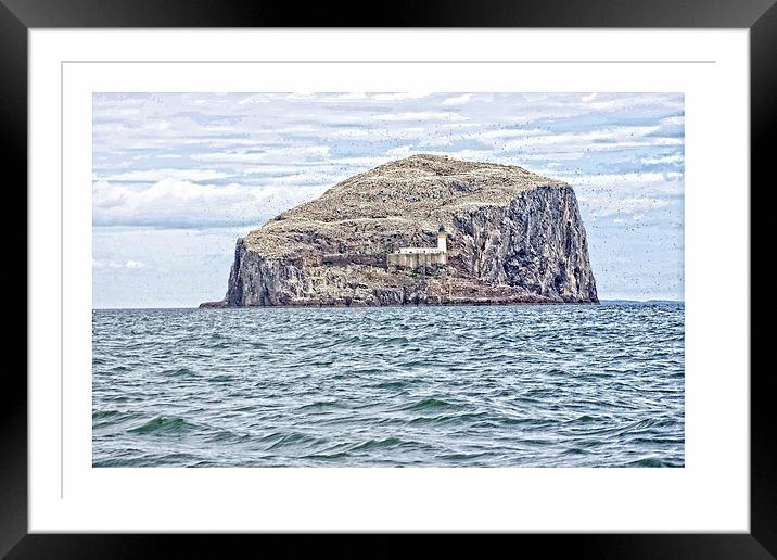 enchanting Bass rock Framed Mounted Print by jane dickie
