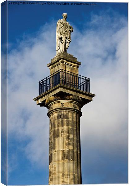 Greys Monument in Newcastle Canvas Print by David Pringle