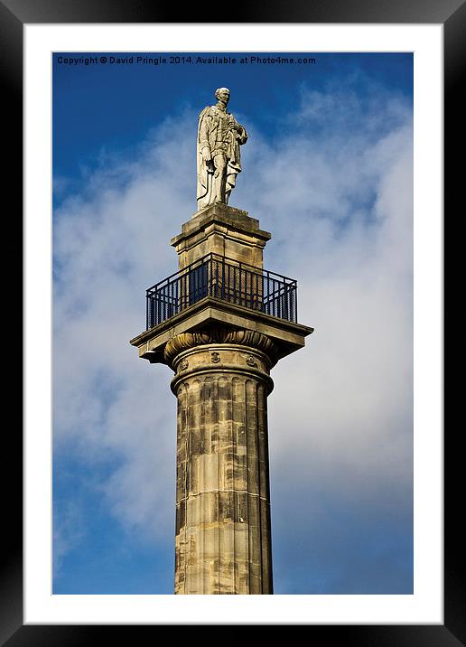 Greys Monument in Newcastle Framed Mounted Print by David Pringle