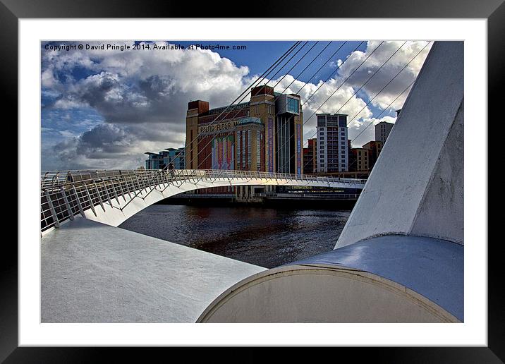 BALTIC and Gateshead Millennium Bridge Framed Mounted Print by David Pringle