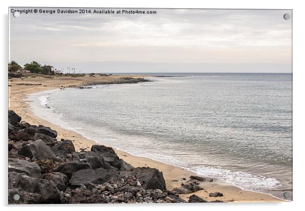 The Beach Acrylic by George Davidson