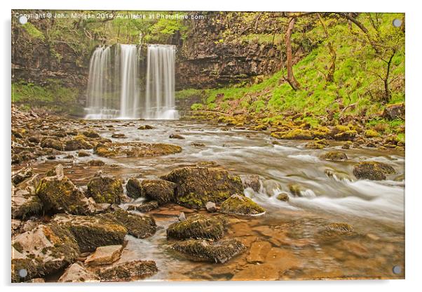 Waterfall Country, Wales. Acrylic by John Morgan