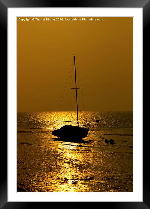 Boat at sunset Framed Mounted Print by Thanet Photos