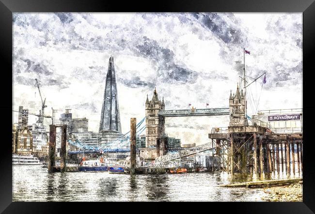 The River Thames Art Framed Print by David Pyatt
