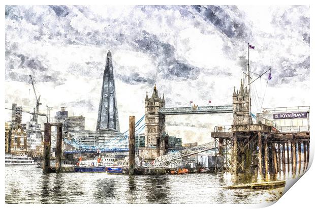 The River Thames Art Print by David Pyatt